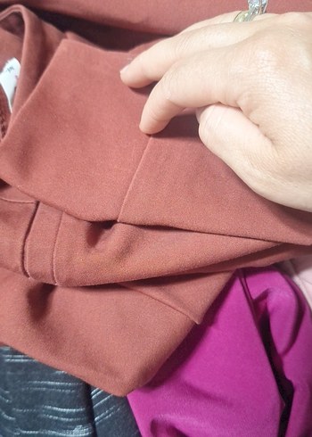 Kiremit renk Normal Kesim Kadın Kumaş Pantolon - Görsel 4