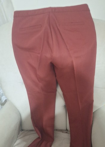 Kiremit renk Normal Kesim Kadın Kumaş Pantolon - Görsel 2