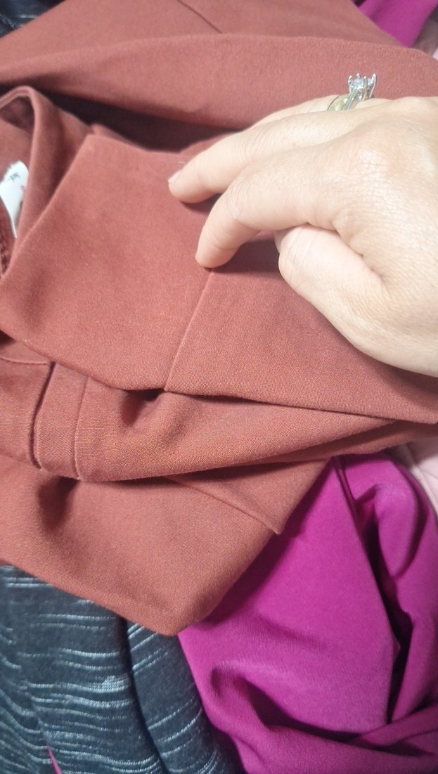 Kiremit renk Normal Kesim Kadın Kumaş Pantolon - Görsel 4