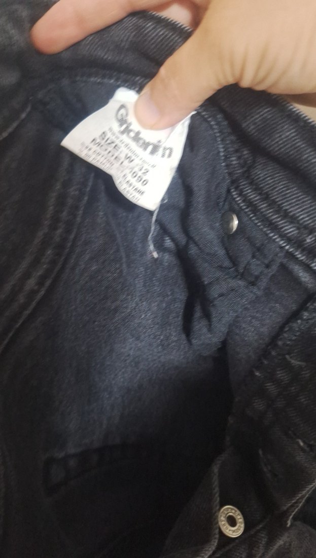 Düğmeli Gri Kadın Midi Boy Kot Pantolon - Görsel 4