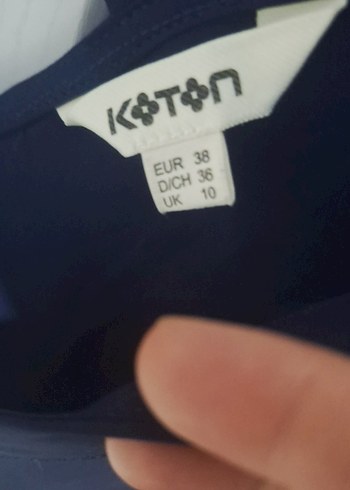 Mavi V Yaka Uzun Kollu Kadın Bluz - Görsel 3