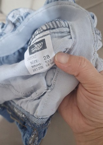 Düğmeli Mavi Kadın Denim Pantolon - Görsel 3