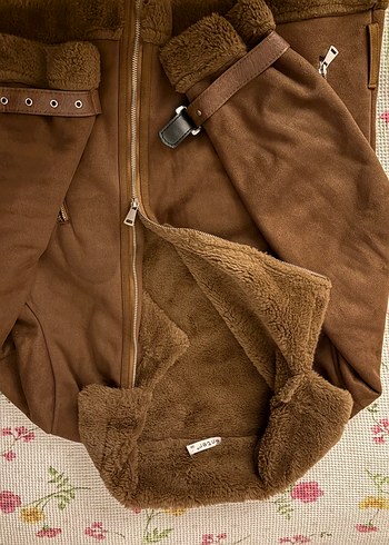 Kahverengi Süet Kapüşonlu Kadın Ceket - Görsel 2