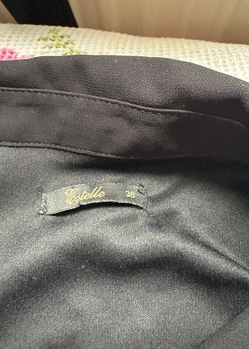 Siyah V Yakalı Midi Ofis Elbisesi - Görsel 2