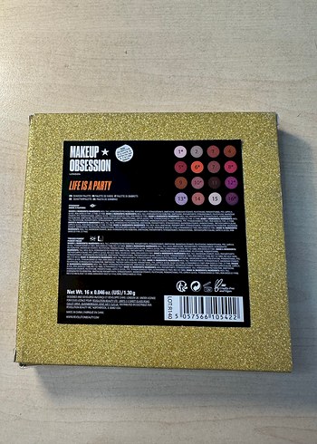 Altın Parlak Göz Farı Paleti - Görsel 2