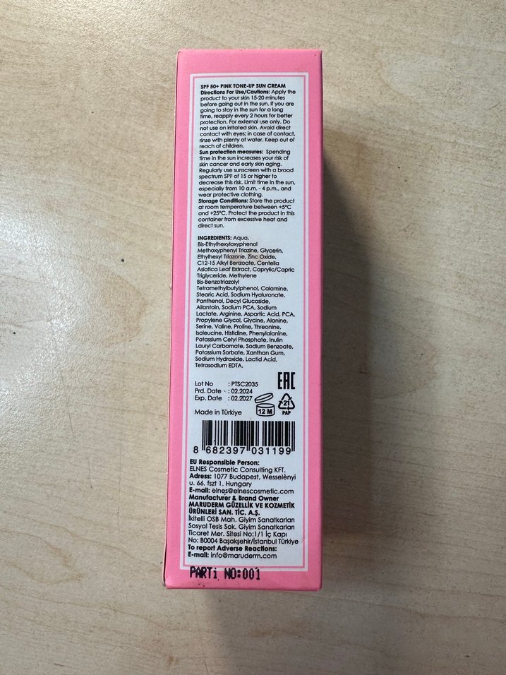 Maru-Derm SPF50+ Pembe Tonlu Güneş Kremi 50 ml - Görsel 2