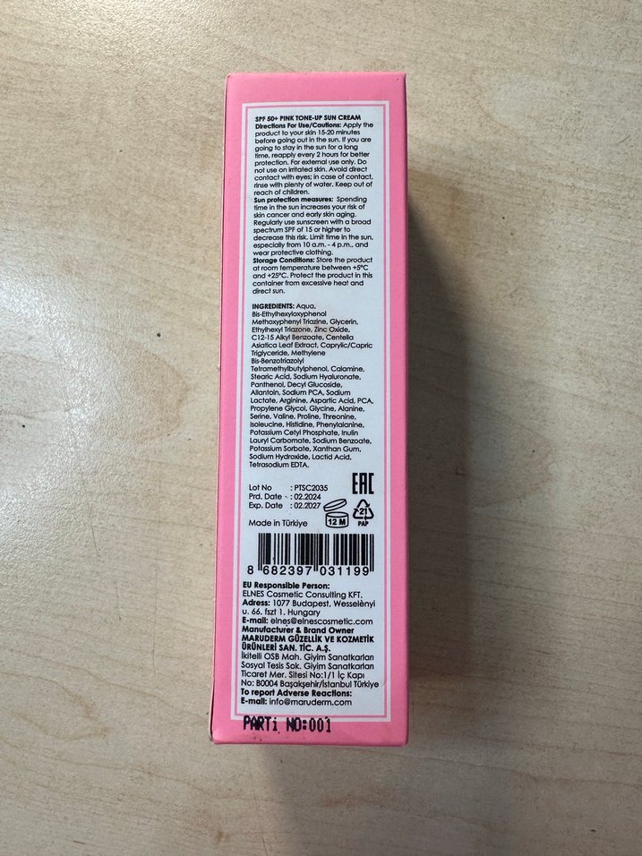 Maru-Derm SPF50+ Pembe Tonlu Güneş Kremi 50 ml - Görsel 3