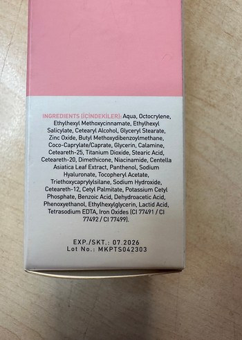 Mia Klinik Pembe Tonlu SPF50 - Görsel 3