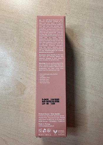 Bej Renkli Pastel Tonlarda Cream Co Güneş Kremi - Görsel 2