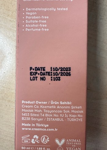 Bej Renkli Pastel Tonlarda Cream Co Güneş Kremi - Görsel 3