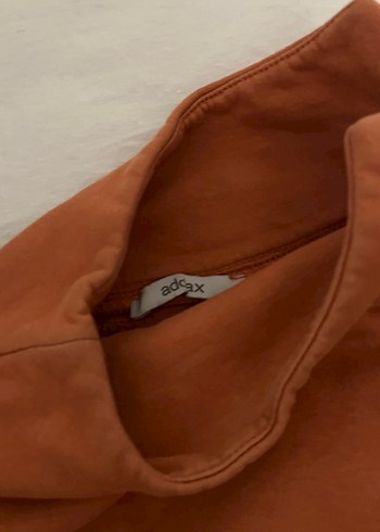 Kadın Kahverengi Yüksek Yaka Sweatshirt - Görsel 3