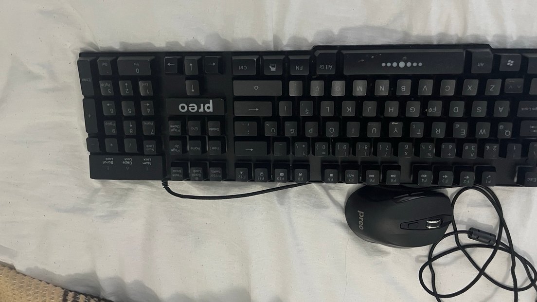 Siyah Kablolu Klavye ve Fare Seti - Görsel 2