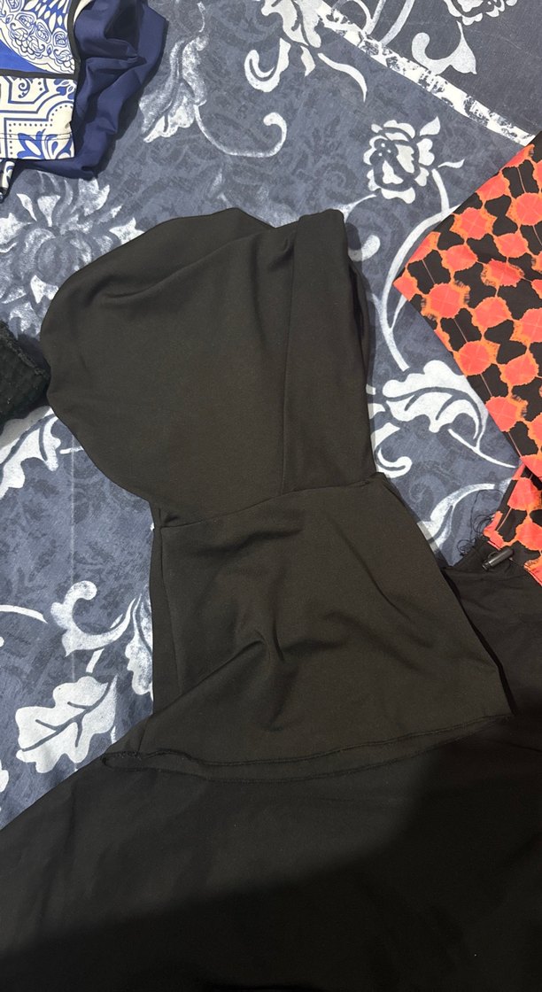 Mayobella Desenli Kırmızı-Siyah Kadın haşema - Görsel 2