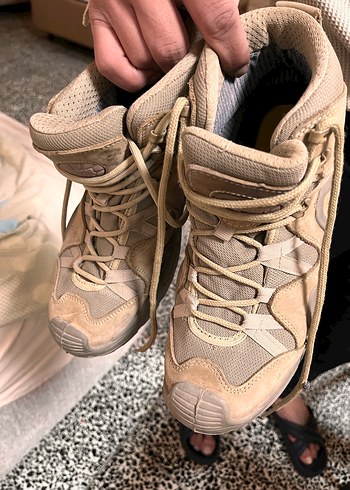 Bej Kamuflaj Desenli Bağcıklı Erkek Bot - Görsel 2