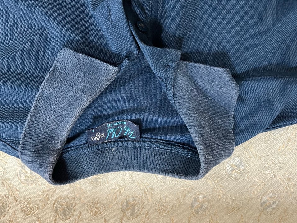 Düğmeli Mavi Erkek Polo Tişört - Görsel 3