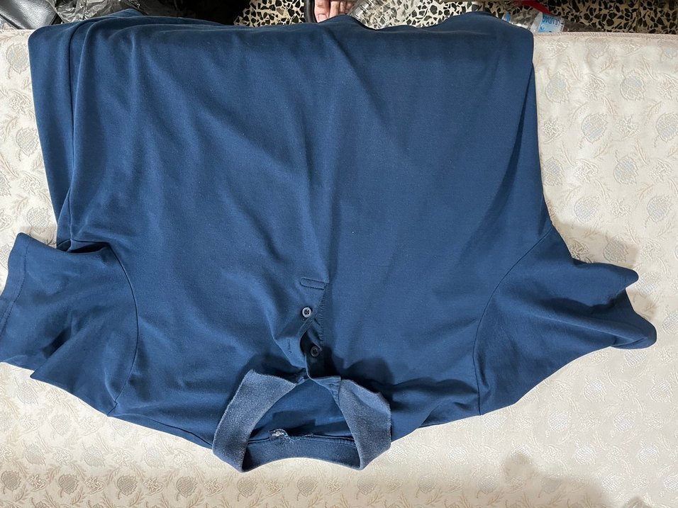 Düğmeli Mavi Erkek Polo Tişört - Görsel 2