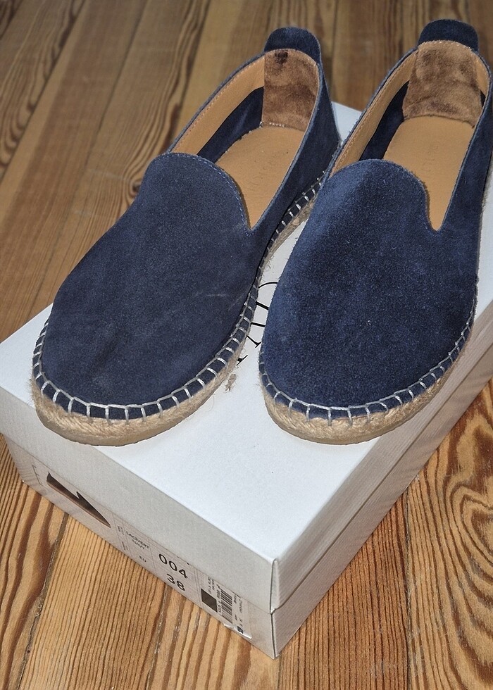 Yargıcı süet espadril ayakkabı - Görsel 1