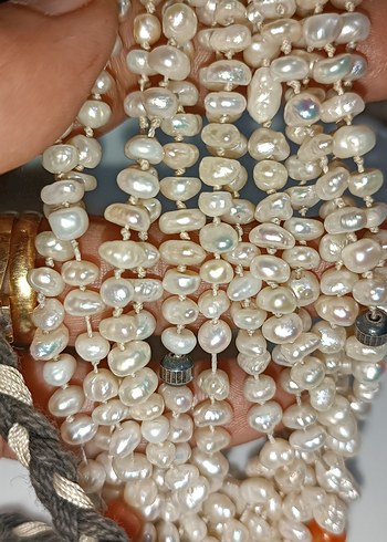 Beden beyaz Renk antika basra Körfezi gerçek kum İnci gerdanlık