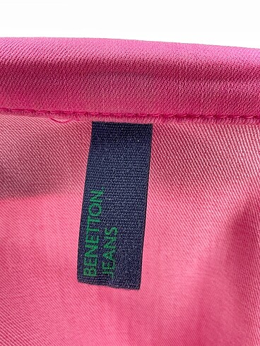 m Beden pembe Renk Benetton Kot Ceket %70 İndirimli.