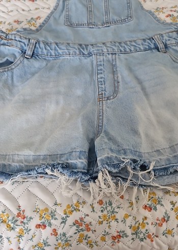 Diğer Kızlar İçin Mavi Denim Salaş Tulum