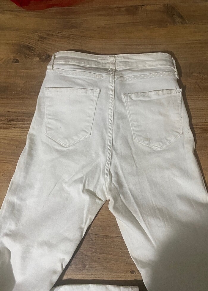 Beyaz kot skinny - Görsel 3