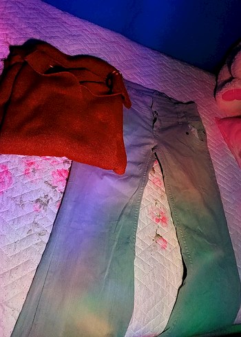 LC Waikiki Turuncu Kadın kazak ve pantolon