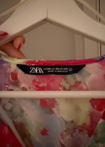 Zara Zara Çiçekli Elbise