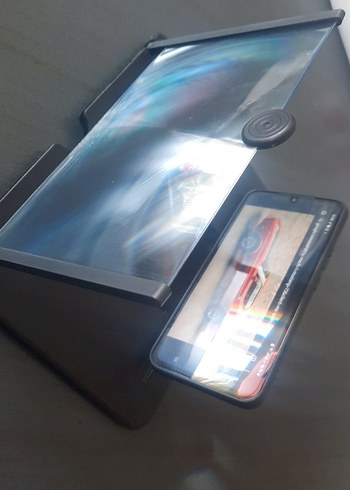 Siyah Cep Telefonu Ekran Büyüteci - Görsel 5