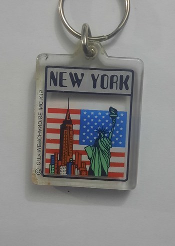 New York Temali Seffaf Anahtarlik