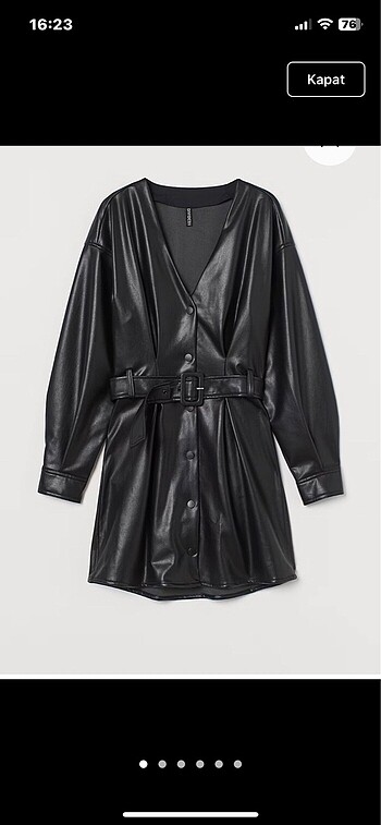 h&m deri elbise