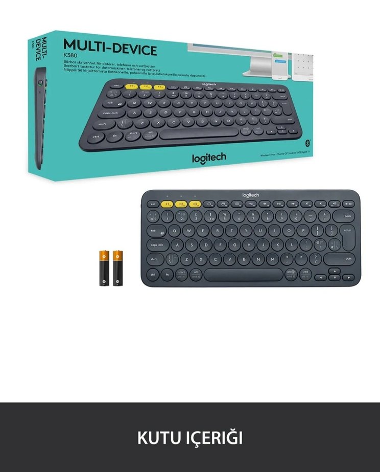 Logitech K380 Çoklu Cihaz Kablosuz Klavye - Görsel 5