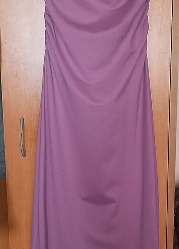 Pull and Bear Pull & Bear lila straplez elbise