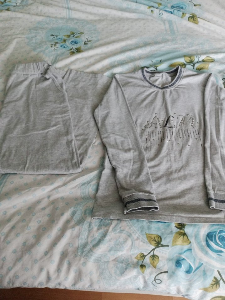 Gri pijama takımı - Görsel 3