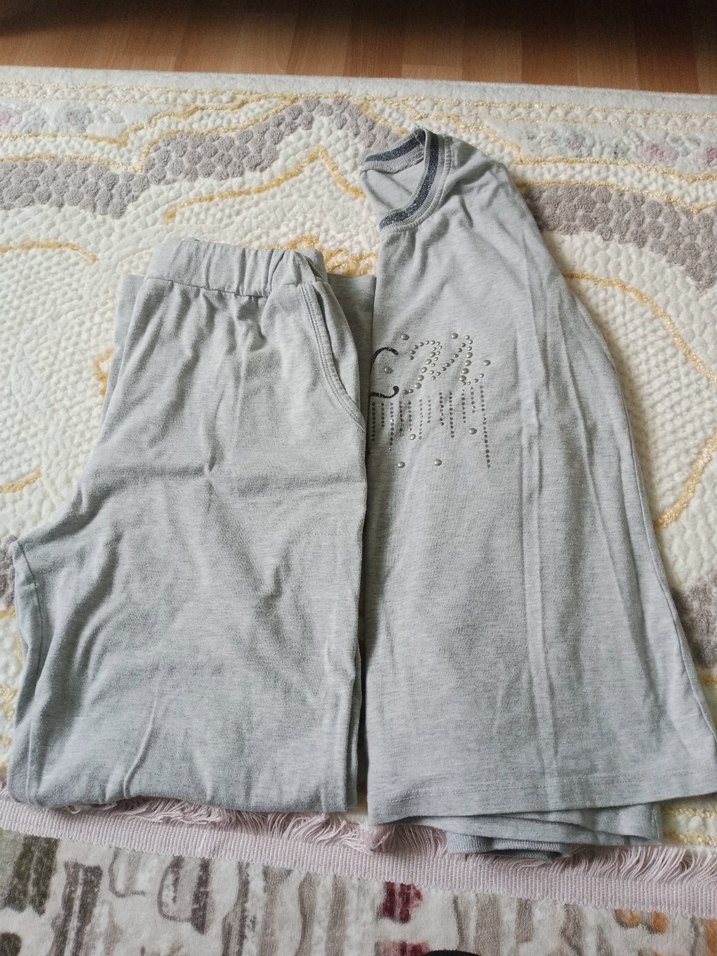 Gri pijama takımı - Görsel 5