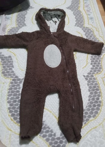 Kahverengi Peluş Bebek Tulum - Görsel 8