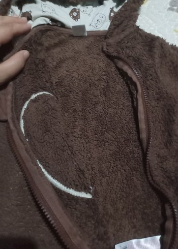 Kahverengi Peluş Bebek Tulum - Görsel 5