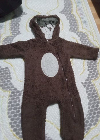 Kahverengi Peluş Bebek Tulum - Görsel 7