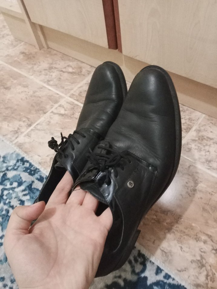 Deri Siyah Erkek Klasik Ayakkabı - Görsel 4