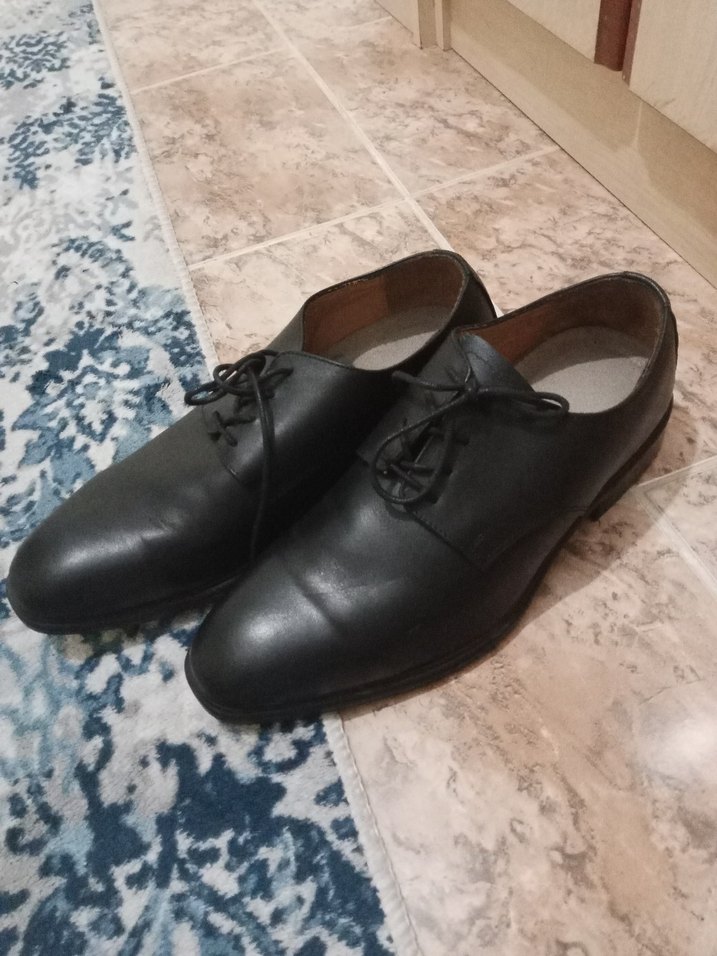 Klasik Siyah Deri Erkek Ofis Ayakkabısı - Görsel 2