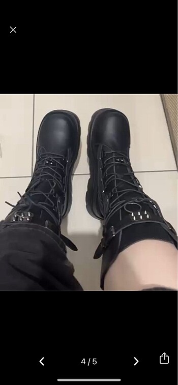 40 Beden siyah Renk Gotik bot platform