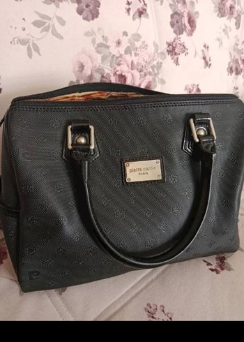 Pierre Cardin Siyah Deri Tokalı Kadın Çantası