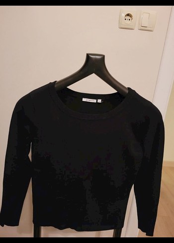 Siyah Kadın Bisiklet Yaka Kazak - Görsel 2