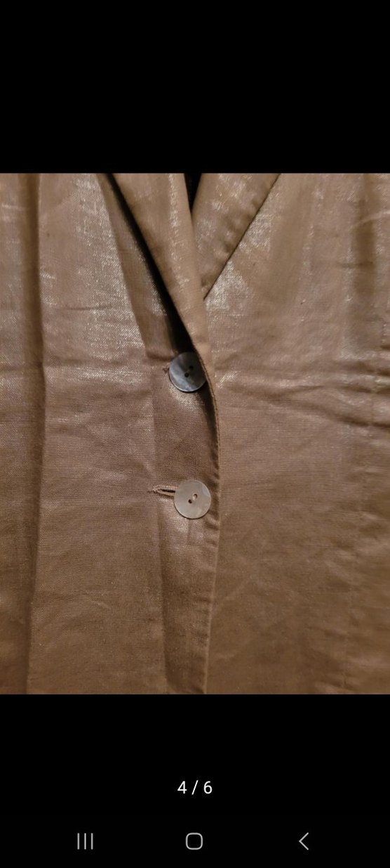 Bej Parlak Kadın Blazer Ceket - Görsel 4