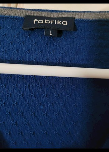 Erkek Mavi V Yakalı Örgü Yün Kazak - Görsel 5