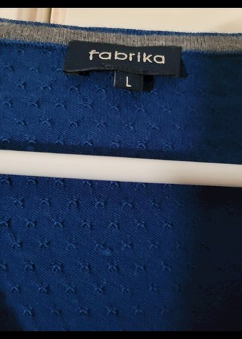 Erkek Mavi V Yakalı Örgü Yün Kazak - Görsel 8