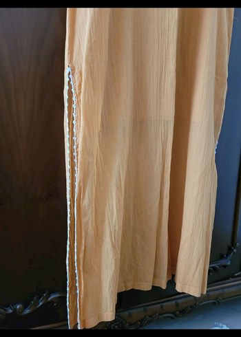 Nakışlı Camel Bohem Uzun Elbise - Görsel 3