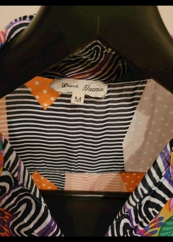 Renkli Bohem Uzun Kollu Elbise - Görsel 5