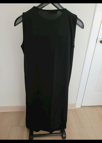 Siyah Kolsuz Uzun Elbise - Görsel 2