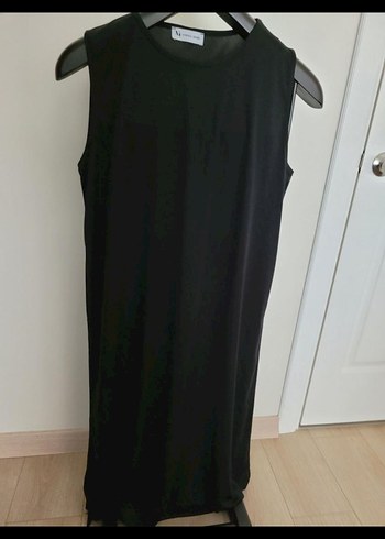 Siyah Kolsuz Uzun Elbise - Görsel 3