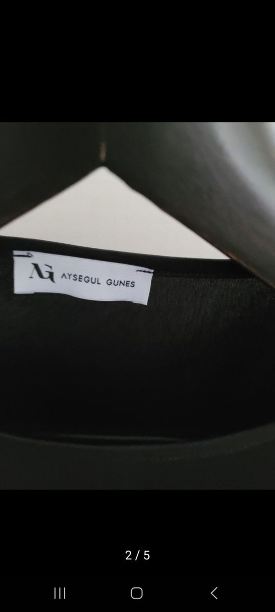 Siyah Kolsuz Uzun Elbise - Görsel 5